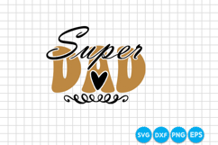 Super Dad quotes Father's day retro SVG Design Product Image 7