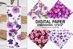 Verbena Flowers Seamless Pattern Digital paper Product Image 1
