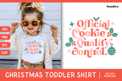 Funny Christmas Toddler Shirt Quote SVG | Cookie Quality Product Image 1