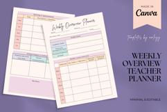 Pastel Weekly Overview Teacher Planner | Editable Canva Product Image 2