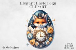 Elegant Easter egg Clipart BUNDLE PNG. Product Image 9