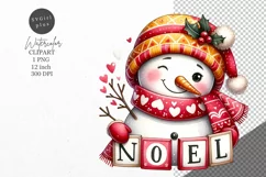 Christmas clipart, Snowman clipart, Christmas sublimation, Product Image 1