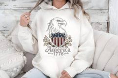 America 1776 PNG, Rhinestone Eagle Patriotic Sublimation Product Image 7