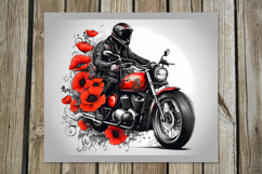 Motorcycle &amp; flowers | Bike Skinny tumbler sublimation Product Image 7