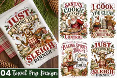 Funny Christmas Towel PNG,kitchen towel,christmas towel png Product Image 2