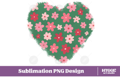 Retro Flowers Background Png Floral Paper Sublimation Splash Product Image 1