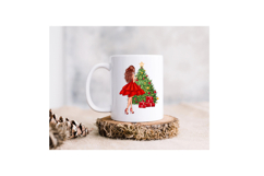 Christmas Girl Clipart Set | 13 PNG Holiday Fashion Woman Product Image 7