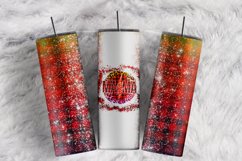 Mama Leopard Glitter Red Buffalo Plaid 20 oz tumbler wrap Product Image 1