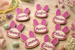 Easter bunny girls name tags digital download laser cut file Product Image 7