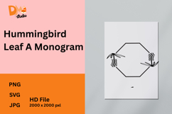 Hummingbird Leaf Frame Product Image 1