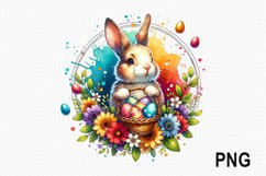 Easter Day Bunny Sublimation - Easter Day Clipart PNG Design Product Image 1