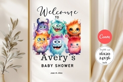 Baby Shower Welcome Sign Template 152 Product Image 1