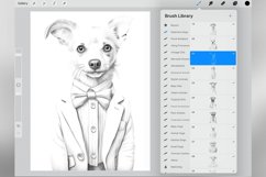 30 Procreate Detective Dogs Stamp Brushes Product Image 4