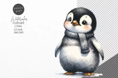 Penguin clipart, Winter clipart, Christmas clipart Product Image 1
