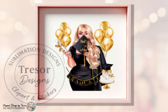 Blonde Graduation Girl PNG That’s a Wrap Glam Design Product Image 7