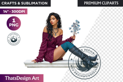 Modern Winter Girl Fashion Illustrations PNG Graphics Product Image 1