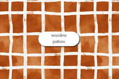 Rustic Terracotta Grid Seamless Pattern | Boho Check Design Product Image 1