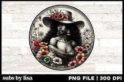 Western African American Woman Sticker Coaster Sublimation Product Image 1