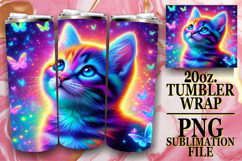 Enchanted vibes 20oz tumbler wrap, Cat Product Image 1