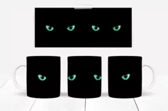 Cats Eyes Mug Wraps 10 Colours PNG & JPG Product Image 6