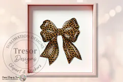 Leopard Bow PNG Chic Animal Print Fashion Ribbon Design Product Image 8