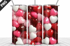 Lovely Hearts Tumbler Design | Valentine's Day Tumbler Wrap Product Image 2