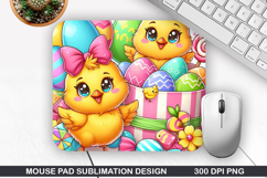 Mouse Pad Sublimation, Easter Bunny Mouse Pad PNG Design Product Image 1