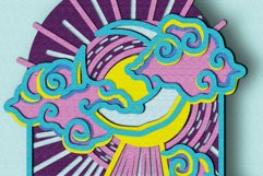 Moon 3D Multilayer SVG/ Moon 3D mandala/ Moon paper cut Product Image 10