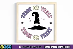 Trick or treat SVG, Halloween Door Sign SVG Product Image 3