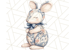 Blue Floral Stuffed Animal Clipart PNG, Cute Stuffed Animals Product Image 3