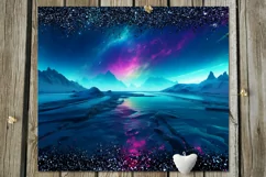 Northern Lights | winter Skinny Tumbler Sublimation designs Product Image 7