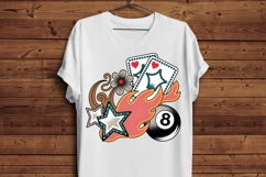 Retro Gambling Tattoo PNG | Vintage Casino Sublimation Product Image 4