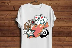 Retro Gambling Tattoo PNG | Vintage Casino Sublimation Product Image 4
