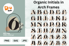Organic Initials in Arch Frames Monogram Product Image 1