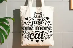Just One More Cat Svg, Funny Cat Mom Svg, Cat Lover Svg. Product Image 8