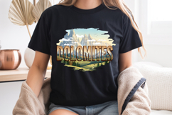 Dolomites PNG, Vintage Italy Mountain Alps Sublimation Product Image 8