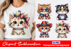 Ribbon Cat Clipart PNG Product Image 1