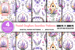 Pastel Gingham Seamless Patterns JPG Product Image 1