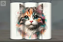 4 Cat Tumbler Sublimation, 20 oz Tumbler Wrap Product Image 3
