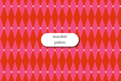 Pink and Red Harlequin Heart Seamless Valentine Pattern Product Image 1