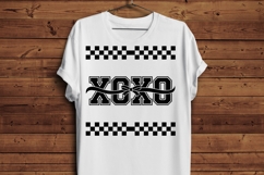 Black &amp; White Checkered Valentine Sublimation | XOXO Bow Product Image 4