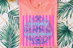 Preppy Striped Nurse PNG, Coquette Nurse Life png. Product Image 4