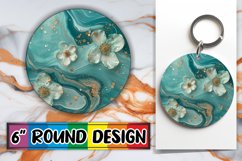 Spring Blossom Sublimation Round Design PNG Product Image 1