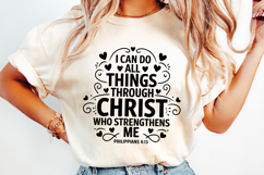 I can do all things through Christ SVG | Bible Verse Product Image 2
