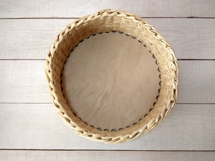 Round basket base 65 cm. 25 inch digital file, laser cut bot Product Image 6