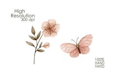 Watercolor crystals and plants clipart. Product Image 7