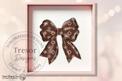 Luxury Brown Bow PNG Chic Fashion Ribbon Elegant Design Product Image 8