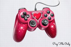 Valentine Game Controllers Sublimation Clipart PNGSublimatio Product Image 1