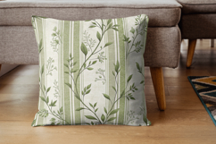 Olive Toile Digital Paper Pack, Vintage Floral Toile Product Image 7