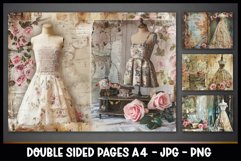 4 Vintage Double Sided Digital Papers I Junk Journal Page Product Image 1